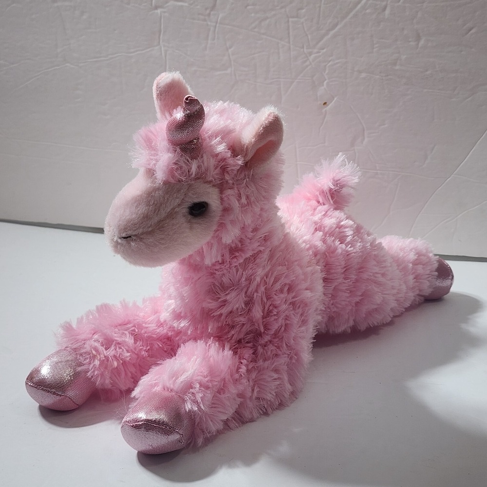 Aurora Llamacorn PBS Kids Pink Plush Beans Llama Unicorn Toy Shiny Feet 13"
